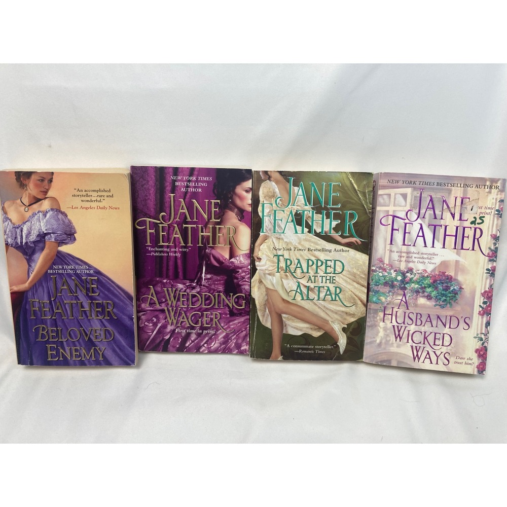 Jane Feather Romance Book Lot | 4 Paperback‎ Books | Historical Romance